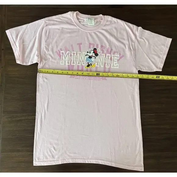 Vintage Disney Minnie Mouse Shirt Womens Medium Pink Walt Disney World Tee - Picture 6 of 7